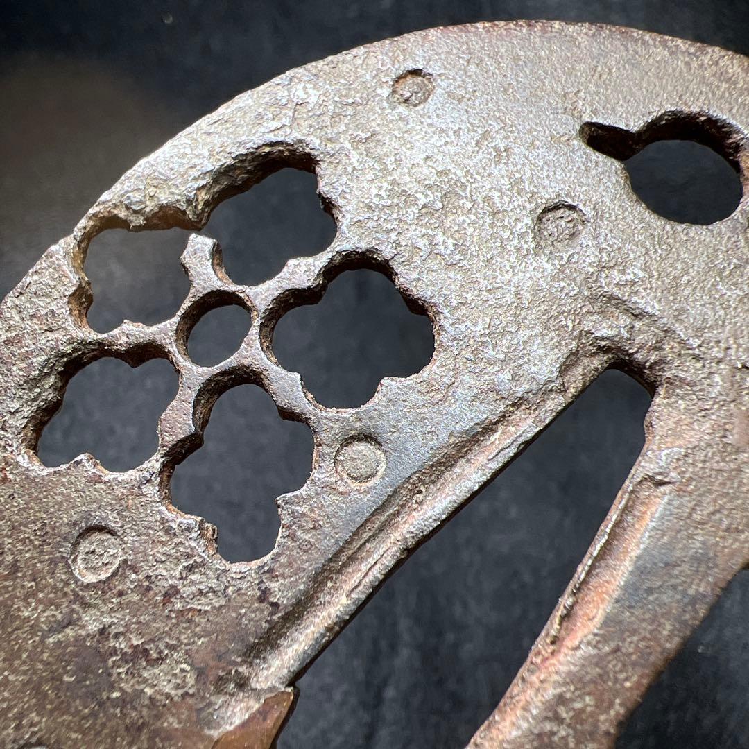 江戸時代　金象嵌鍔　73g 東Y8-0206☆2F