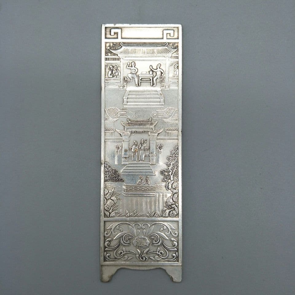 銅 細工 雅趣文豪屏風 文机 茶台 博古架 装飾品 工芸品 置物