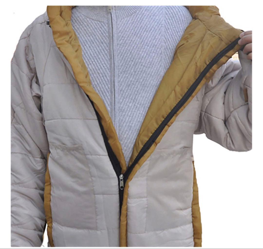 寝袋 防災グッズ 着る寝袋 防災用シュラフ 動ける 歩ける 人型 L カモフラ