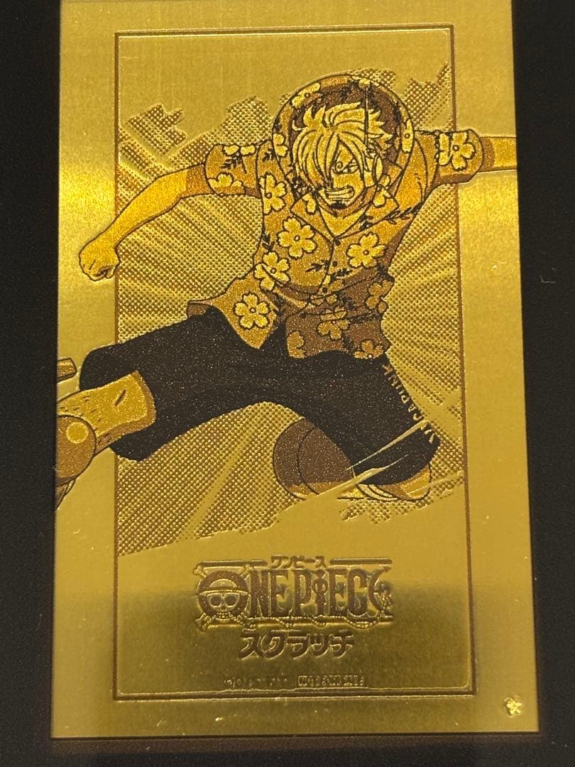 ！ONE PIECE スクラッチ 純金イラストプレート