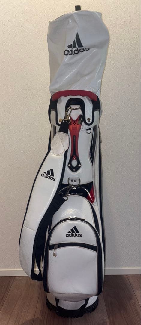 アディダス キャデバッグ 白黒赤 ゴルフバッグ