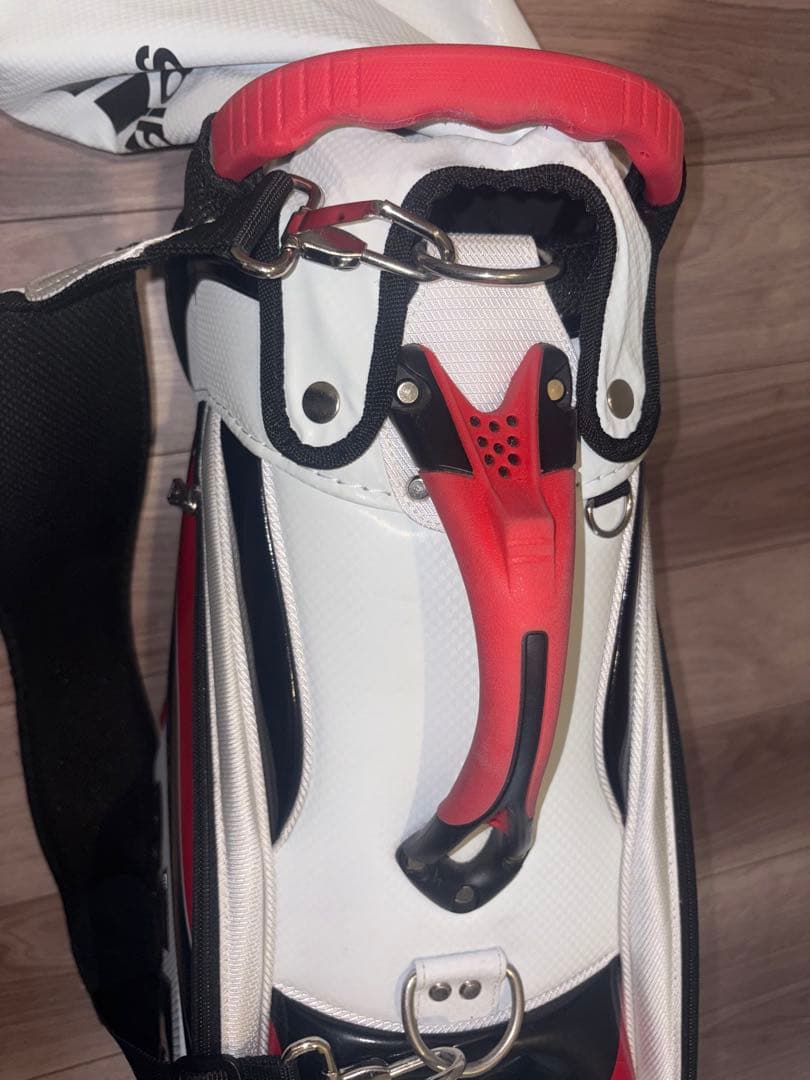 アディダス キャデバッグ 白黒赤 ゴルフバッグ