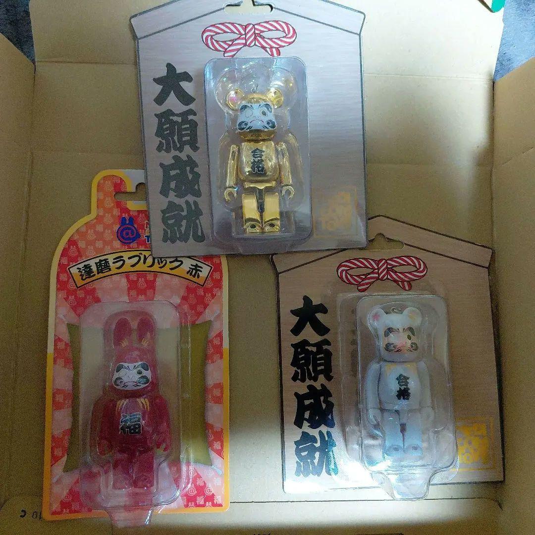 BE@RBRIC 達磨ベアブリック 大願成就 達磨ラブリック　３個セット