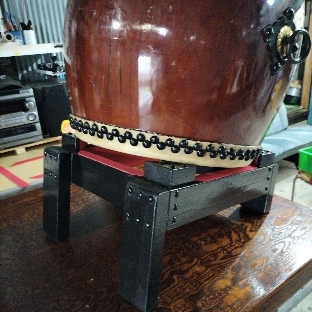 長胴太鼓　平打ち　立奏太鼓台　1.4尺用中古品②