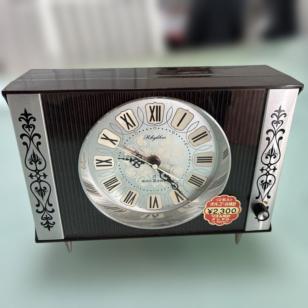 Rythmic Clock レトロ2石手巻き時計　タイマー付き　超美品