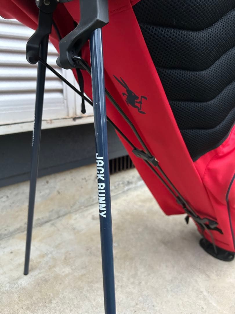 JACK BUNNY レッドキャディバッグ