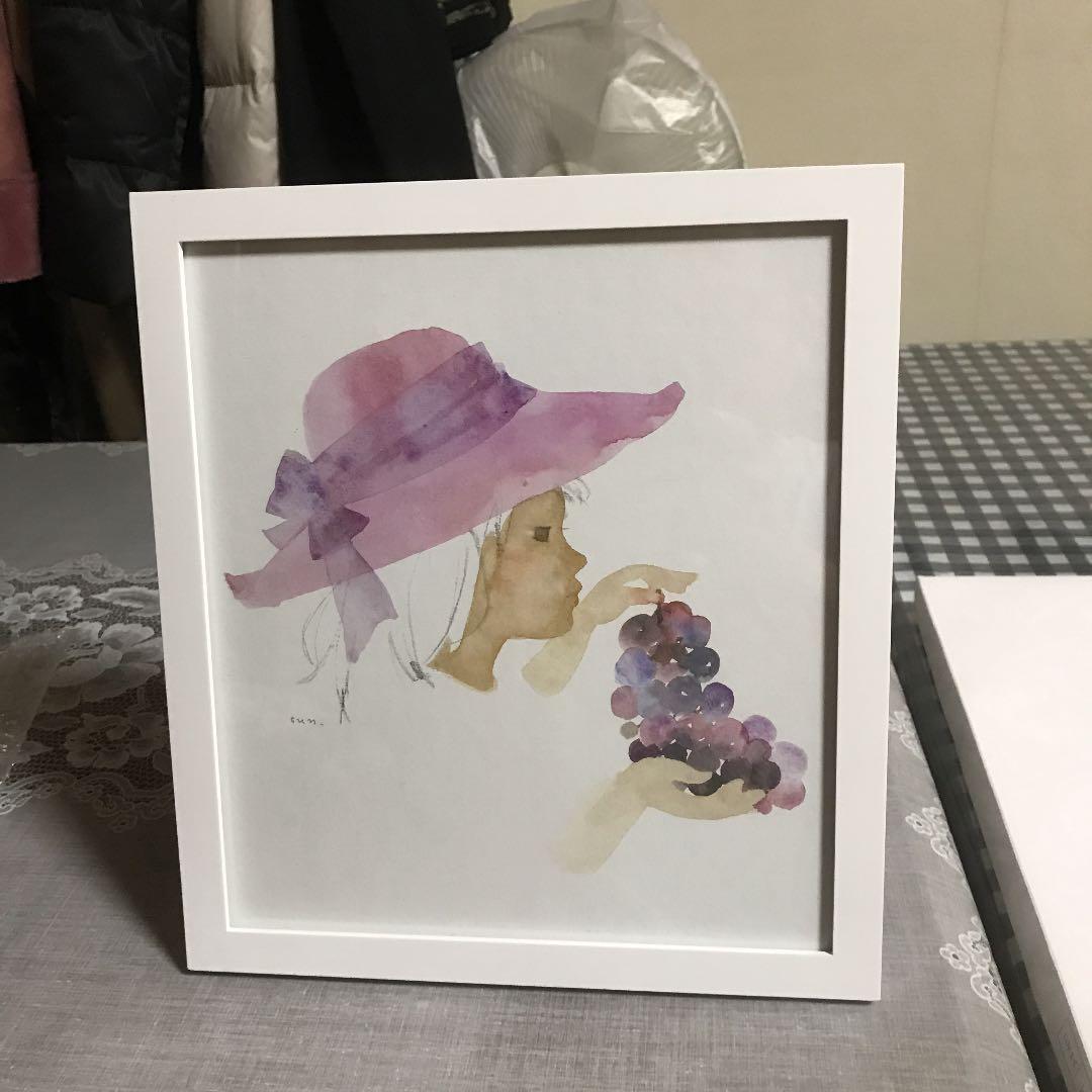 いわさきちひろ 水彩画 新品 美品