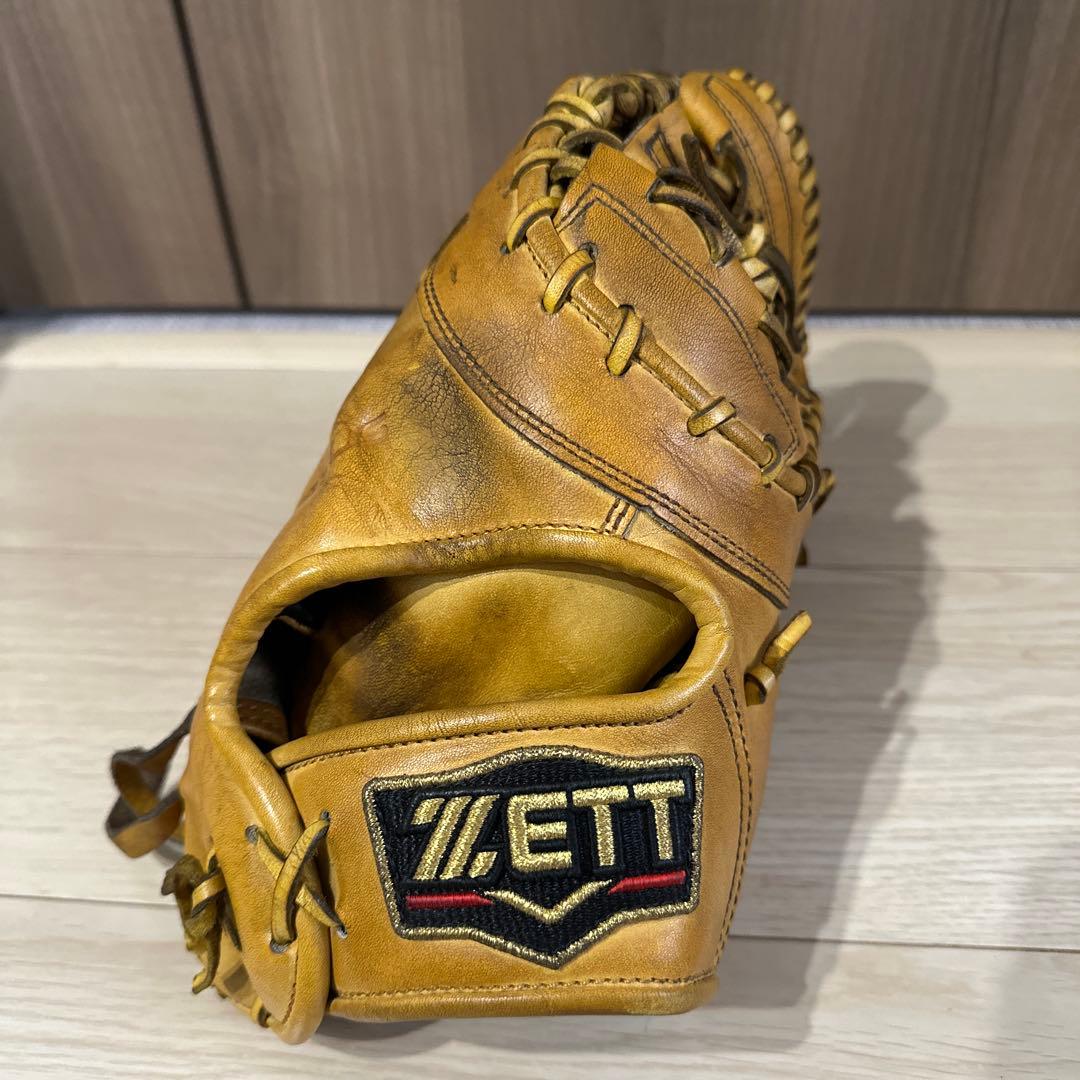 ZETT 硬式グローブ ファーストミット イエロー 日本製