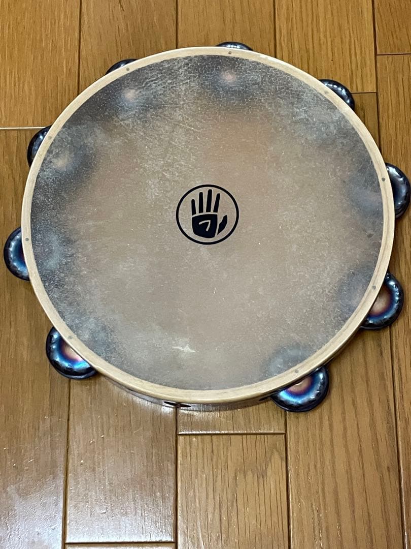 【記名塗りつぶし有】ブラックスワンプ タンバリンTS1 クロームジングル