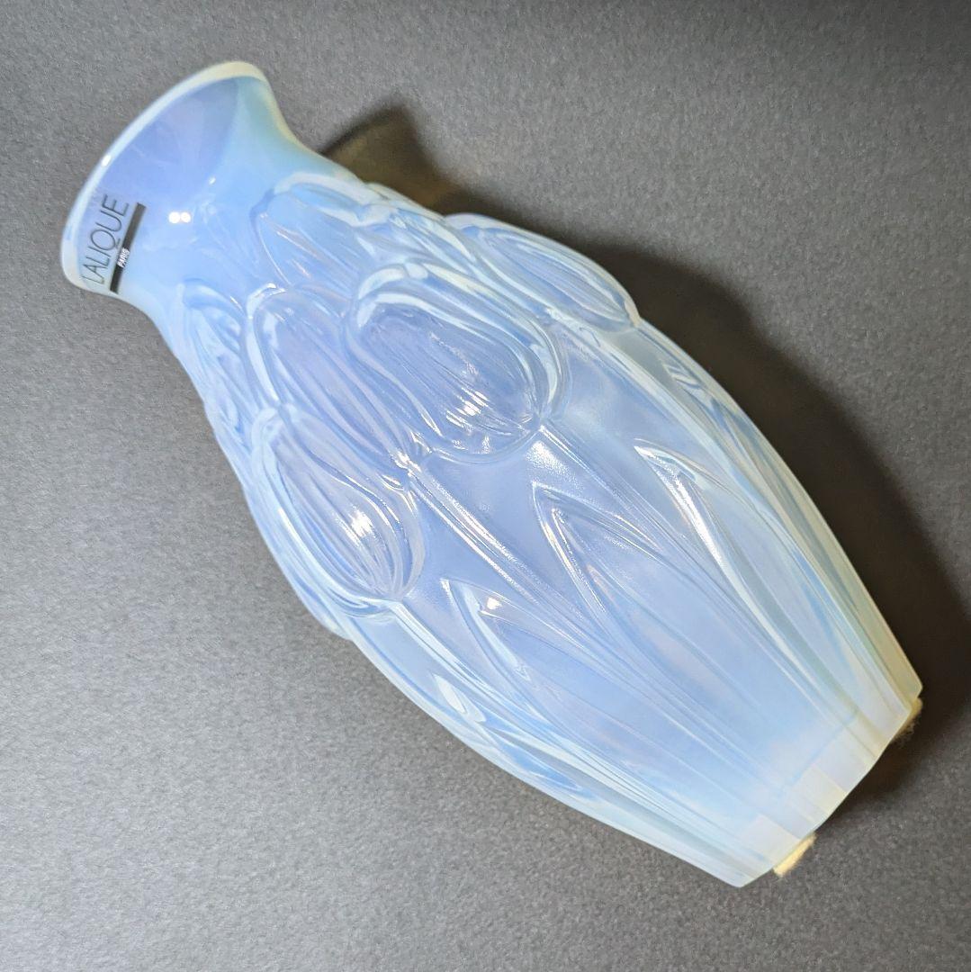 R LALIQUE ラリック　VASE 　オパルセント　チューリップ　クリスタル