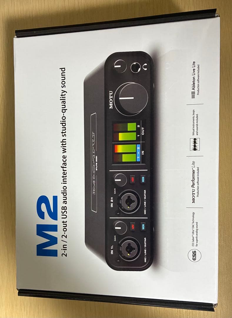 MOTU M2 2in/2out USBオーディオインターフェイス