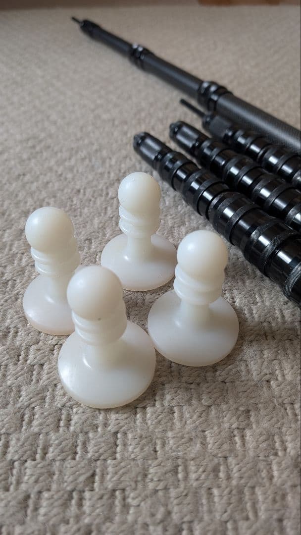 カーボン タープポール 4本セット 無段階調節 伸縮