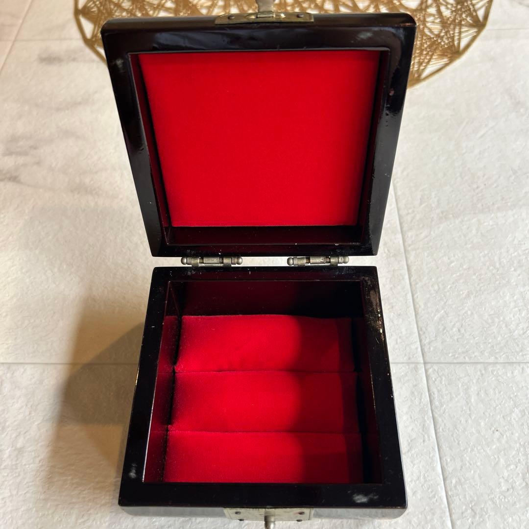 伝統工芸品精緻高級品　螺鈿宝石箱 和鶴 白蝶貝 年代物