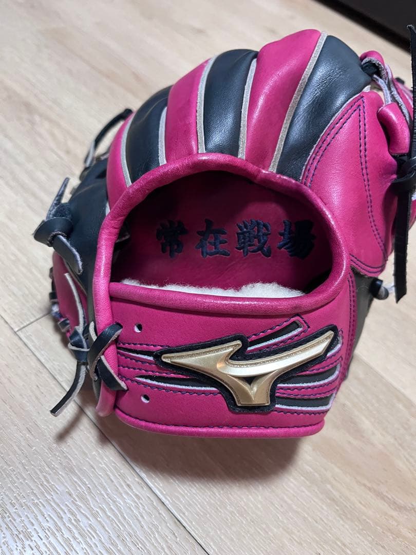 グローバルエリート オーダー ミズノ 軟式 グローブ ピンク ブラック