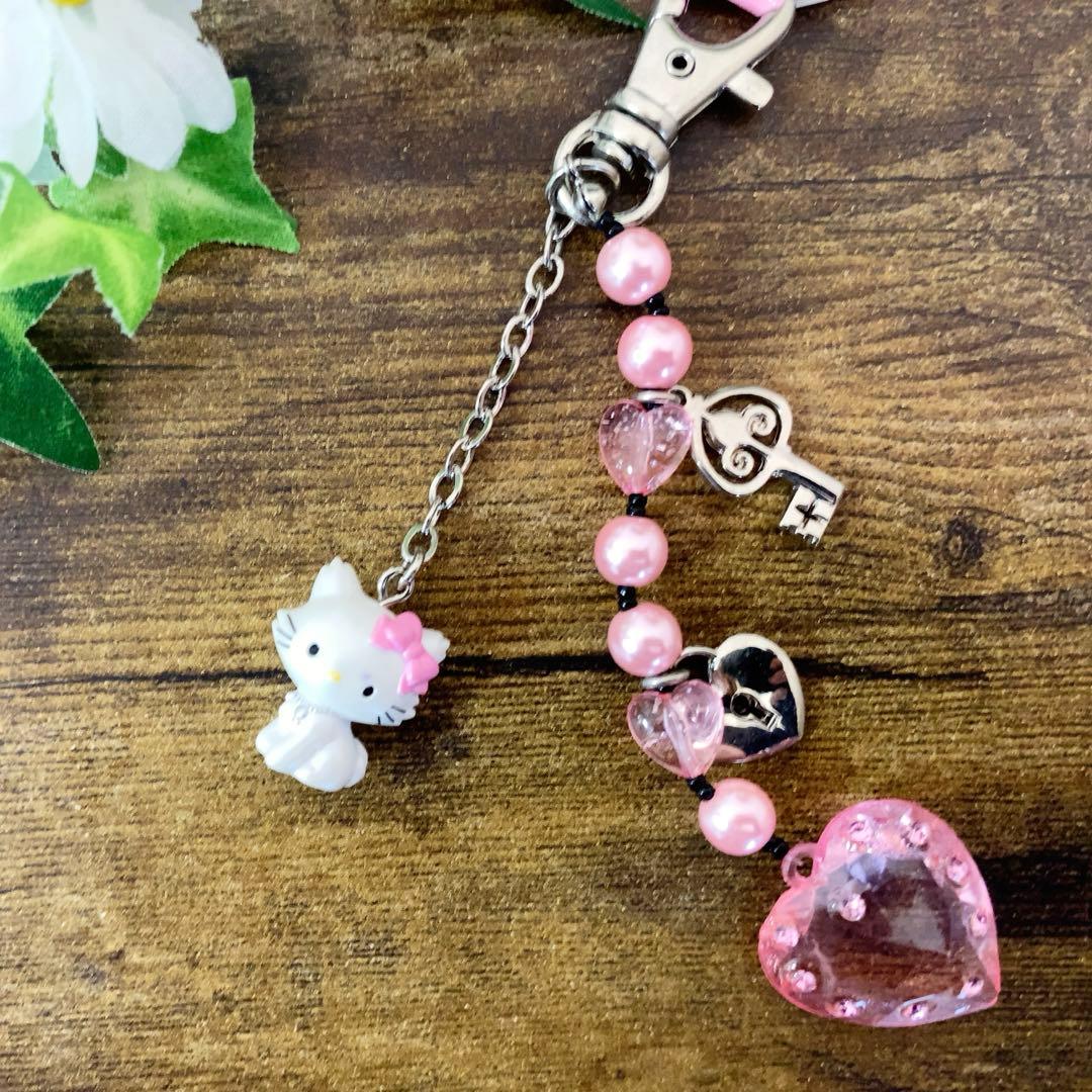 【激レア 】希少　チャーミーキティ　アクセサリーホルダー　クリアハート＆パール