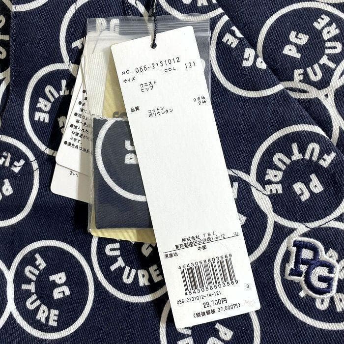 パーリーゲイツ ゴルフ コットン混ツイル 総柄 ストレッチ パンツ ウエア00