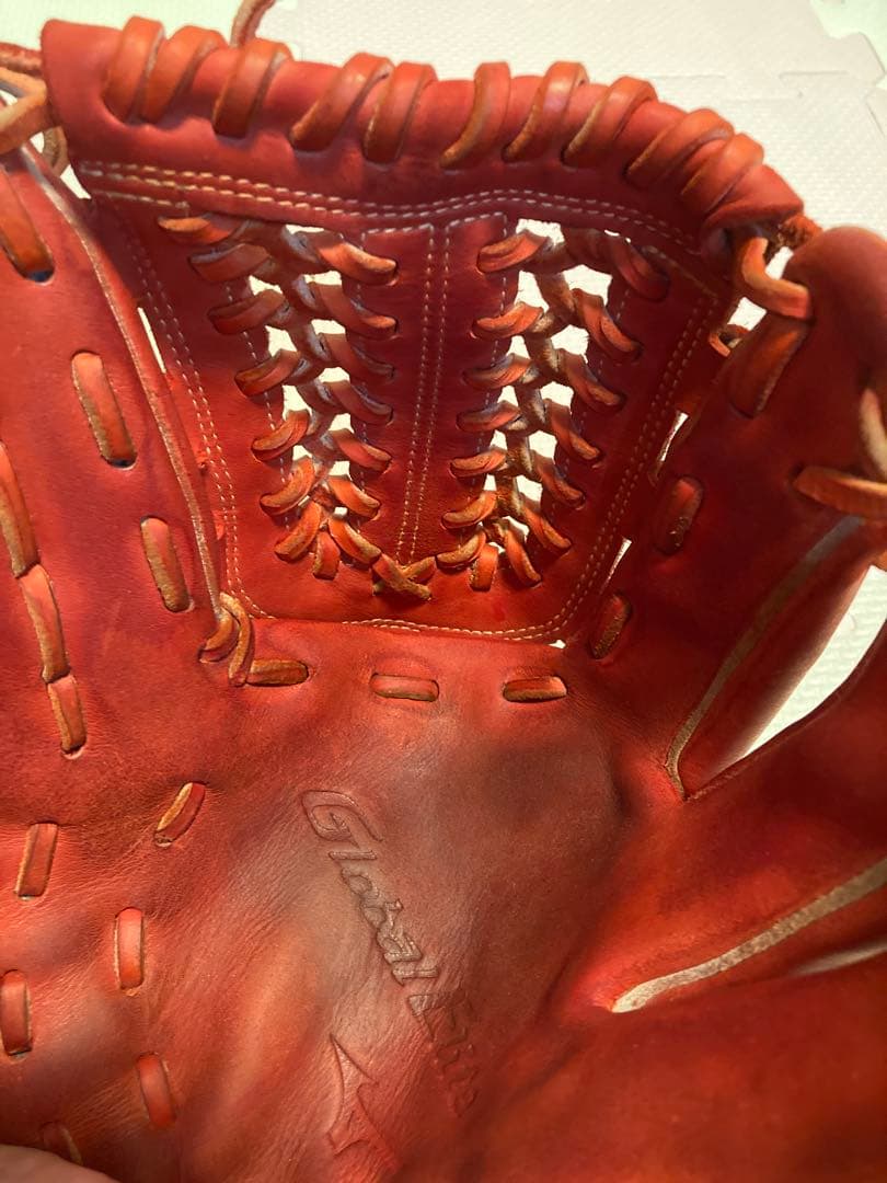 ミズノ 軟式グローブ グローバルエリート 赤オレンジ