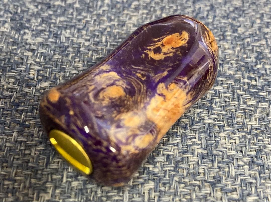 わたらせ樹脂工房製スタビライズドウッドノブ左シマノ用