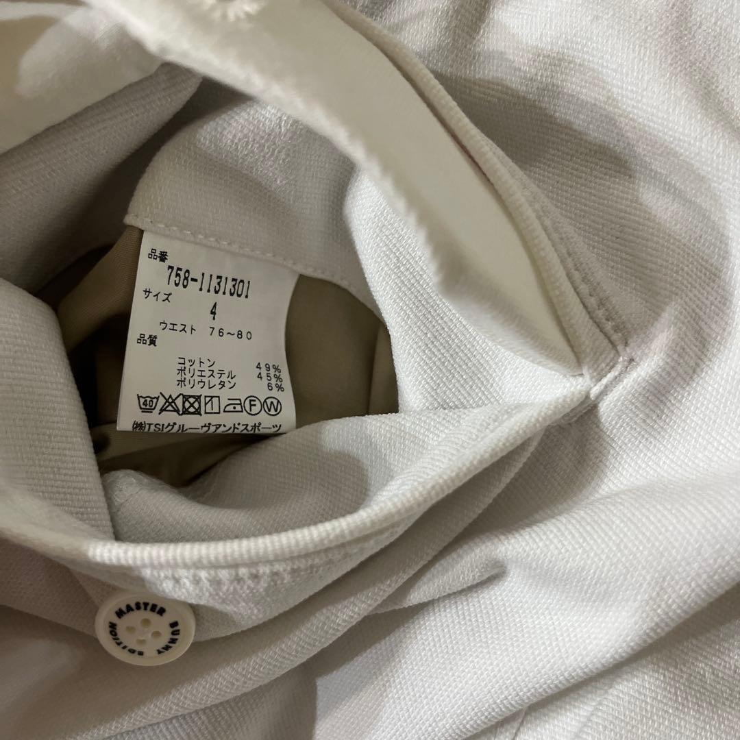 マスターバニーゴルフウエアパンツメンズ5ホワイト新品