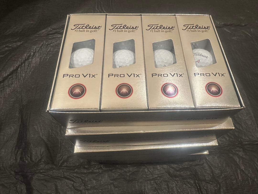 赤い色 Titleist Pro V1x ゴルフボール 4ダースセット