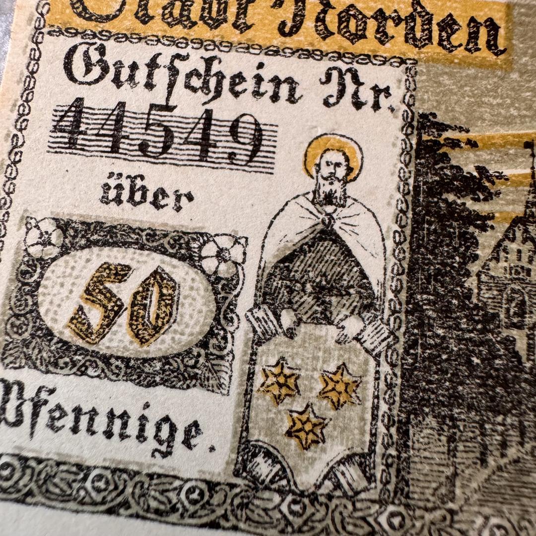 本物保証 アンティーク額装＋希少ノートゲルト5点セット ドイツ