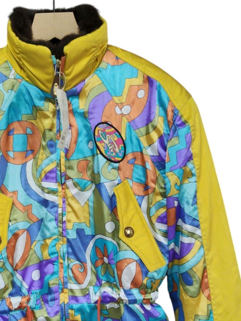 新品 デッドストック レトロなカラフルスキージャケット ヴィンテージスキーウェア