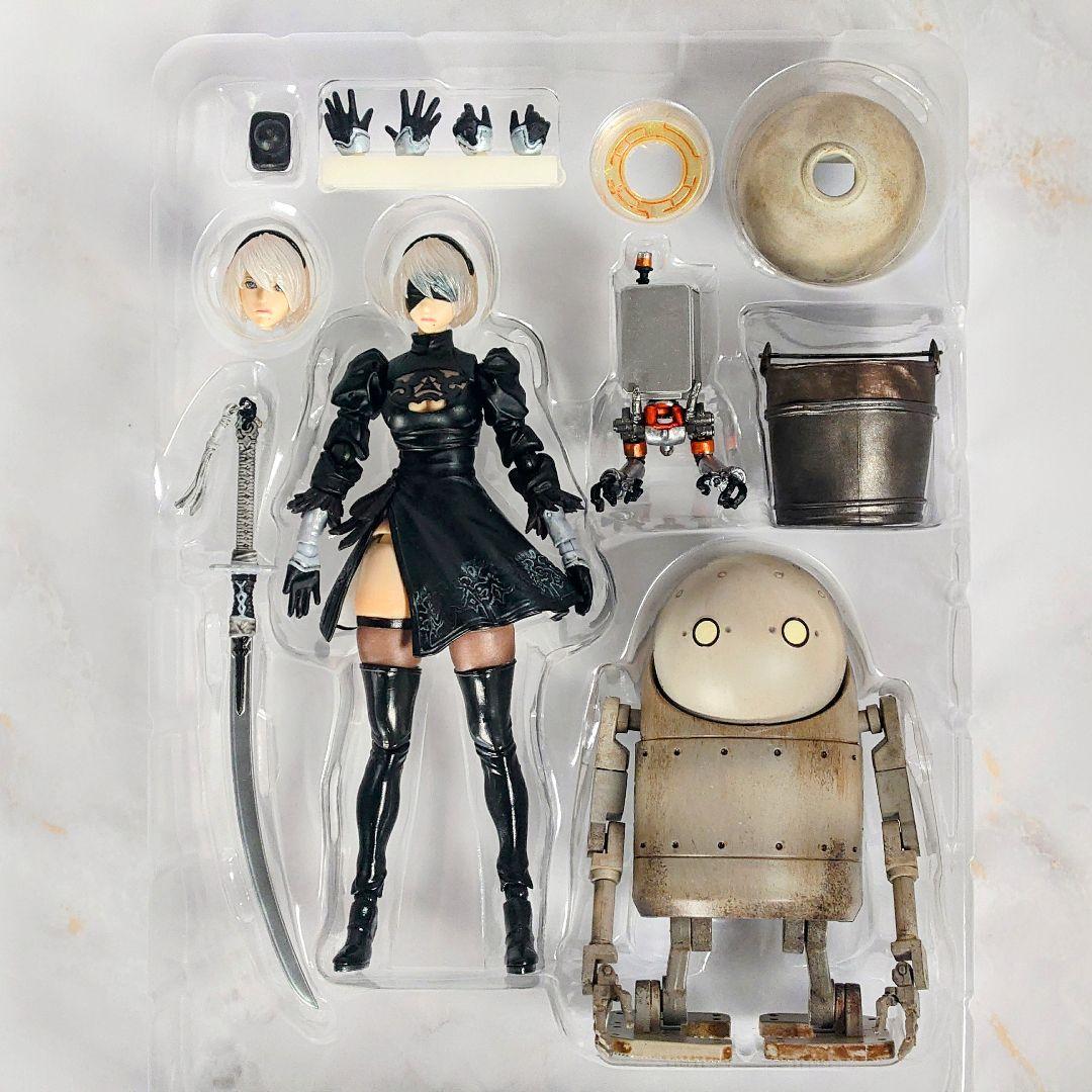 ニーアオートマタ ブリングアーツ 2B&機械生命体　塗装済み可動フィギュア