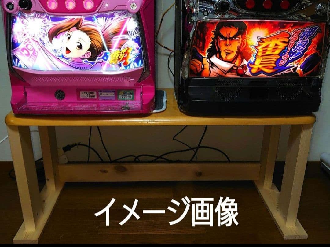 【其の39】中古テーブルを加工したパチスロ実機を置く台（２台用狭小スタンド）