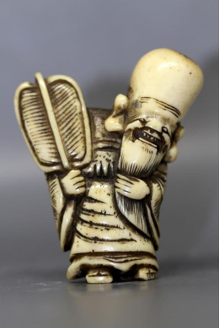 時代物 根付 「寿老人」江戸時代 IS2