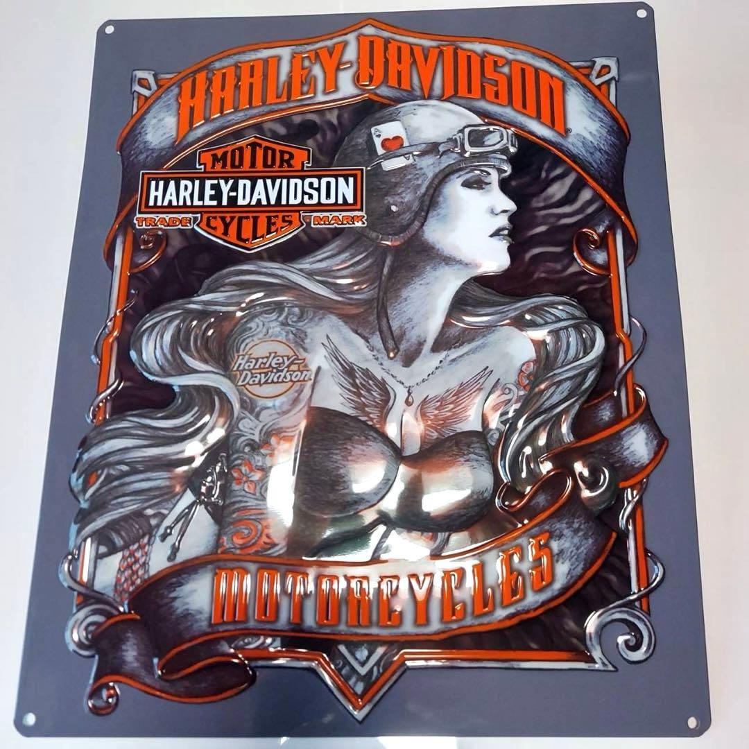 ハーレーダビッドソン　アンティーク　ラスベガス　43×35.5cm　ブリキ看板