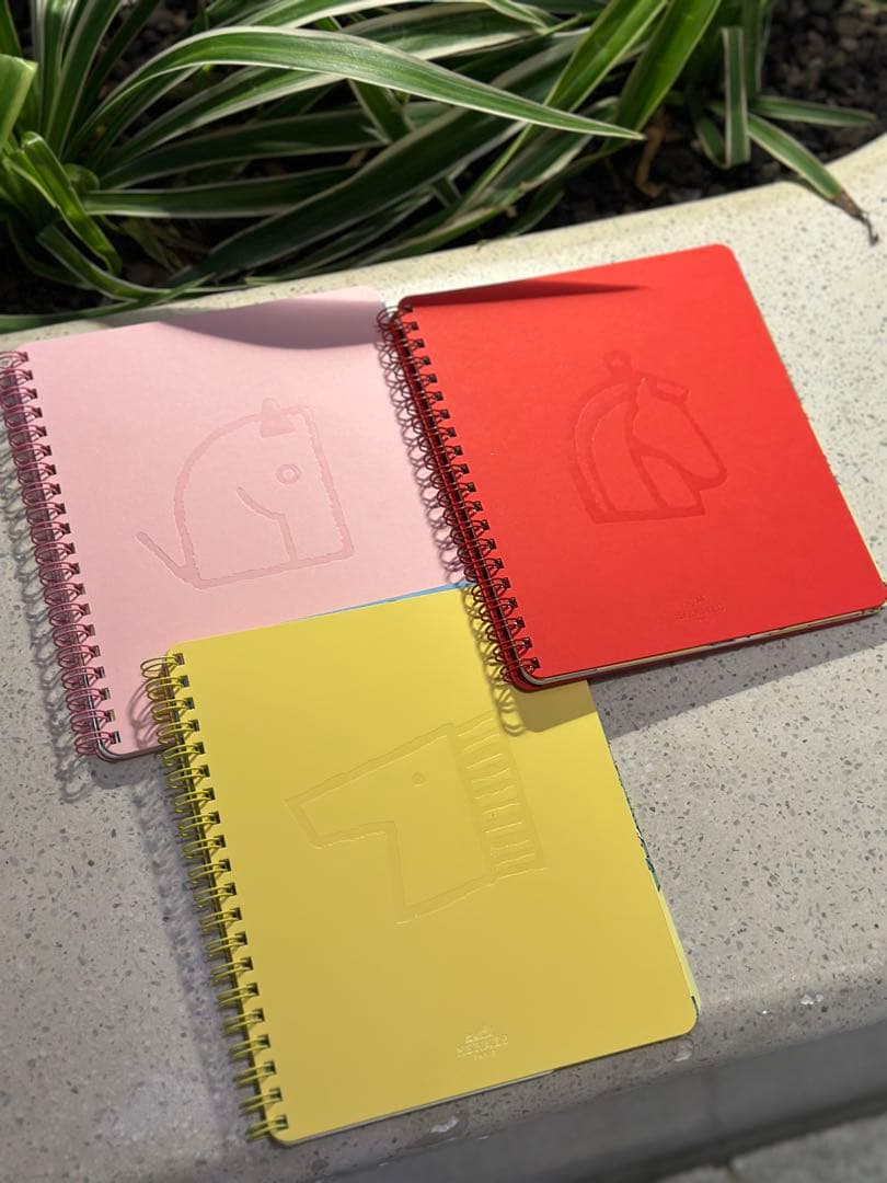 【希少】HERMES 非売品 限定ノートブック 馬さがし 全３色+おまけ
