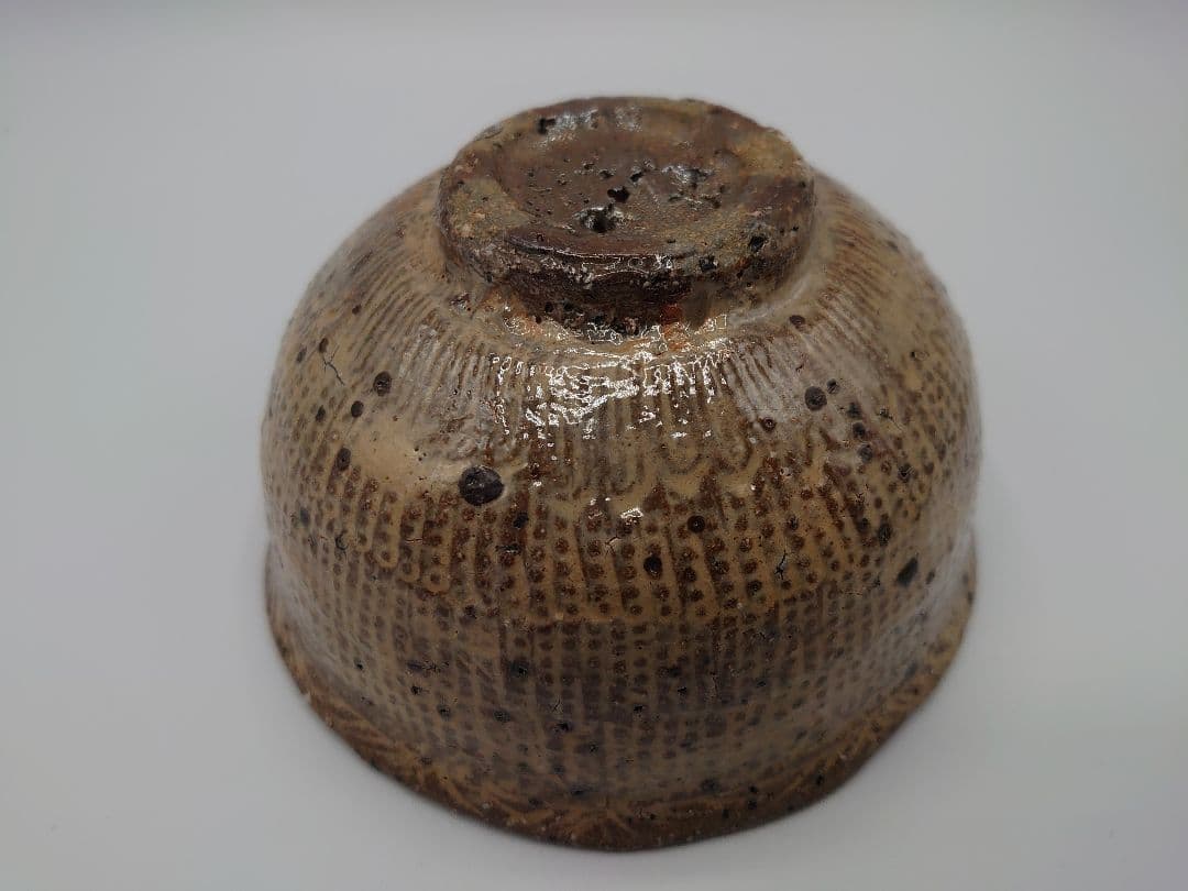 吉田明(物故)作 三島手抹茶茶碗／共箱