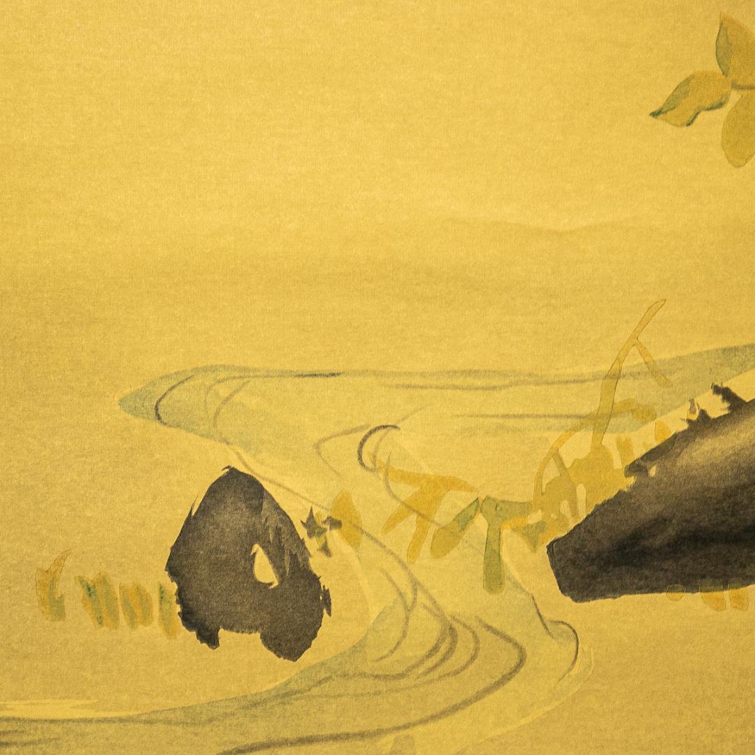 掛軸-1599　尾形光琳　躑躅図　印刷工芸作品　限定285部の59番