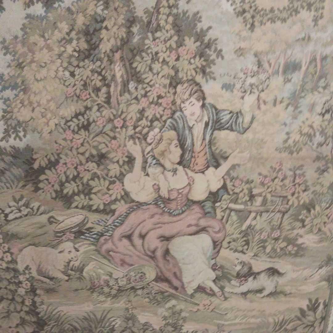 大型ゴブラン織り アンティーク絵画