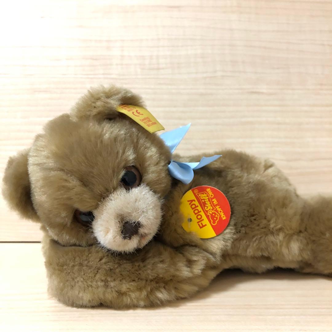 シュタイフ　寝そべりFloppy Bear テディベア　ぬいぐるみ　くま