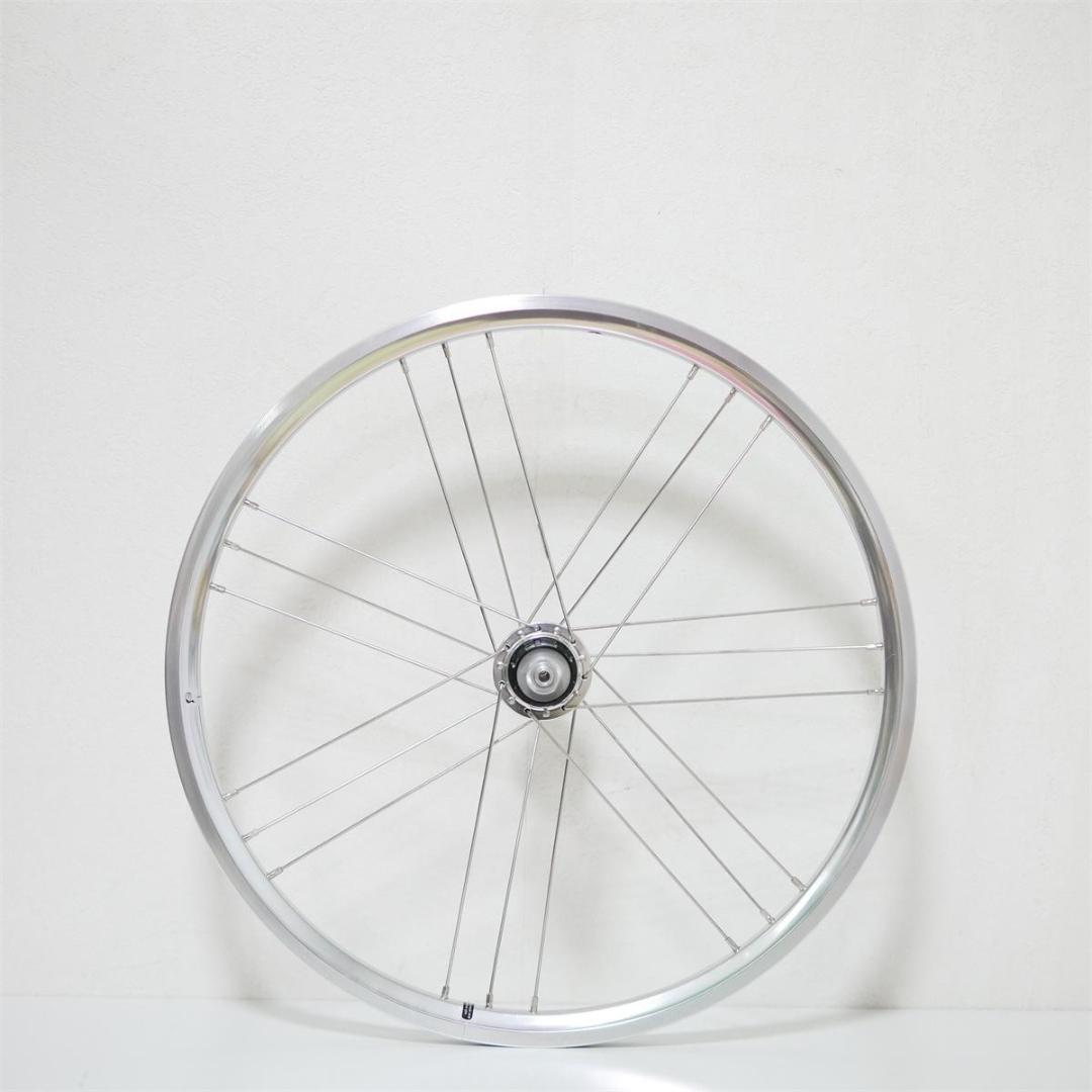 20インチ　406　自転車　ホイールセット　シルバー Ｆ100MMＲ130MM