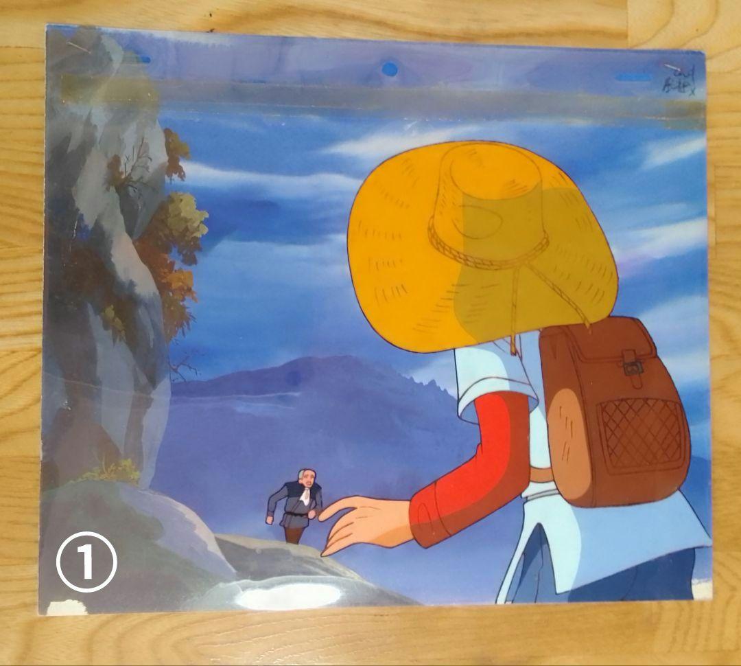 セル画　　釣りキチ三平(2点)　レア作品(直筆背景画付き)