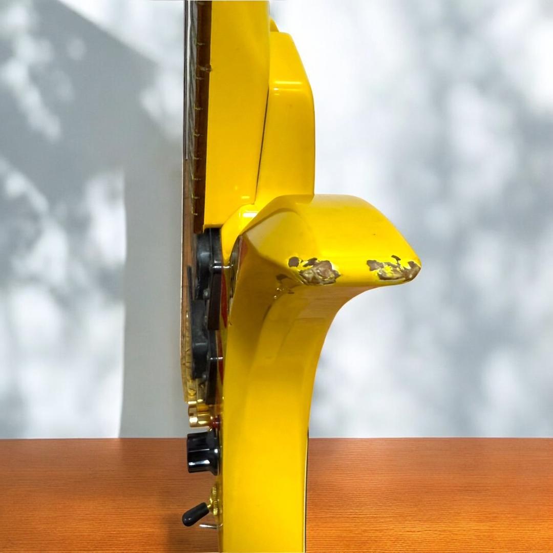 希少品 BURNY イエローハート YH-JR hideモデル ミニエレキギター