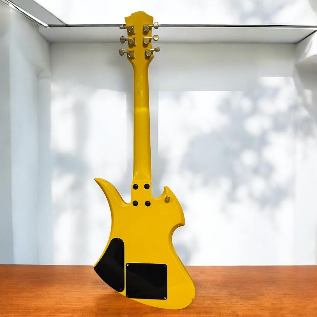 希少品 BURNY イエローハート YH-JR hideモデル ミニエレキギター