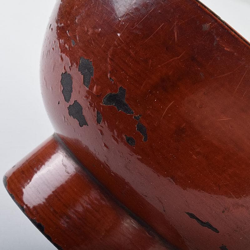 根来塗　時代根来　朱塗　在銘　椀　時代箱　C　R9401