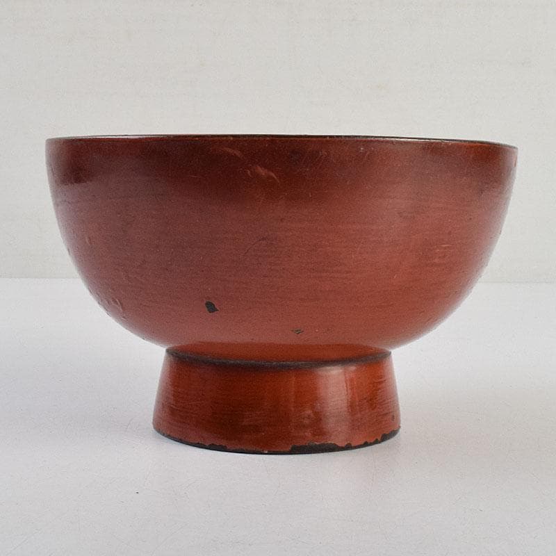 根来塗　時代根来　朱塗　在銘　椀　時代箱　C　R9401