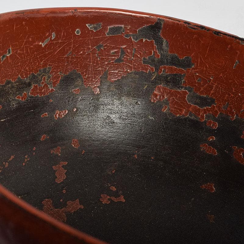 根来塗　時代根来　朱塗　在銘　椀　時代箱　C　R9401