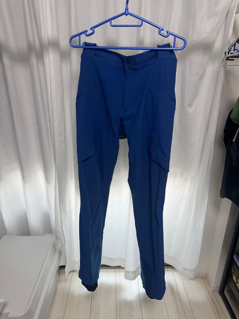  スキーウェア 青 サスペンダー付き