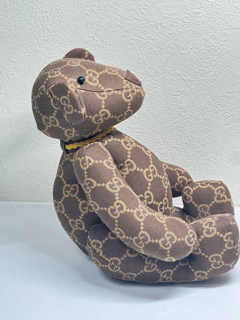 【美品】GUCCI グッチ GGキャンバス テディベア　ぬいぐるみ クマ　熊