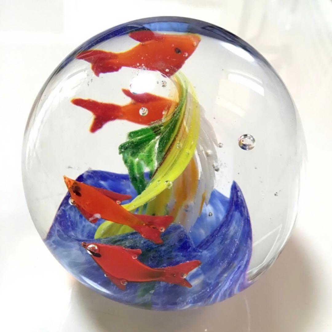 金魚 アクアリウム ガラス製 ガラス細工 球体