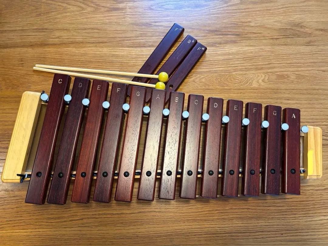 こおろぎ社　卓上　木琴 シロボックス　ソプラノ 本体部　（幹音）＋派生音3つ付き