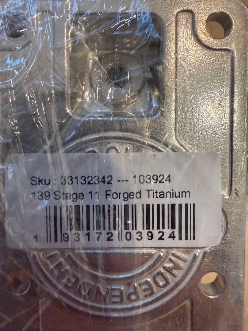 INDEPENDENT トラック139 チタン FORGED TITANIUM