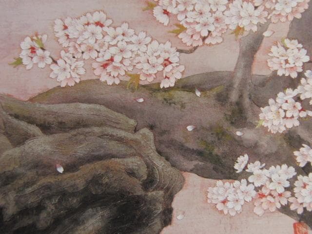 岡田博明、【古木の桜】、希少画集画より、状態良好、新品高級額装付