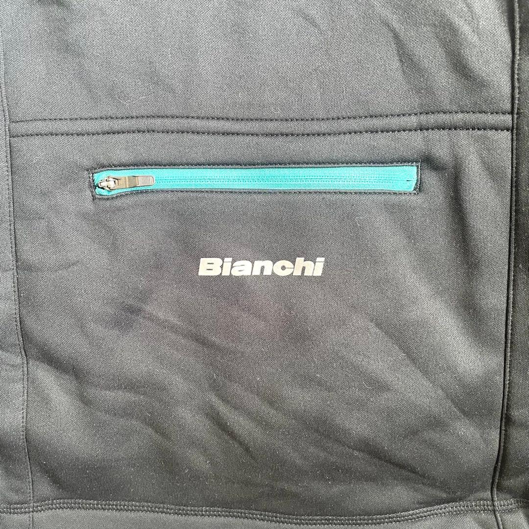 ビアンキ　サイクルジャケット　サイクルウェア　裏起毛　防風　ハイブリッド構造　S