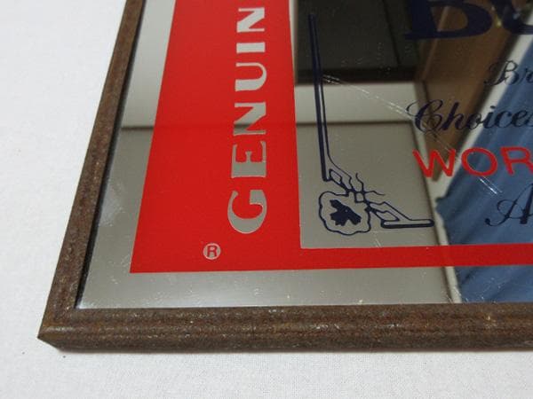 Budweiserバドワイザーパブミラー壁掛鏡アンティークヴィンテージ昭和レトロ